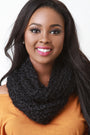 Fuzzy Textured Knit Circle Scarf - NoveltyOne