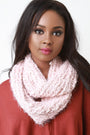 Fuzzy Textured Knit Circle Scarf - NoveltyOne