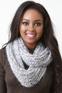 Fuzzy Textured Knit Circle Scarf - NoveltyOne