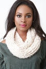 Fuzzy Textured Knit Circle Scarf - NoveltyOne