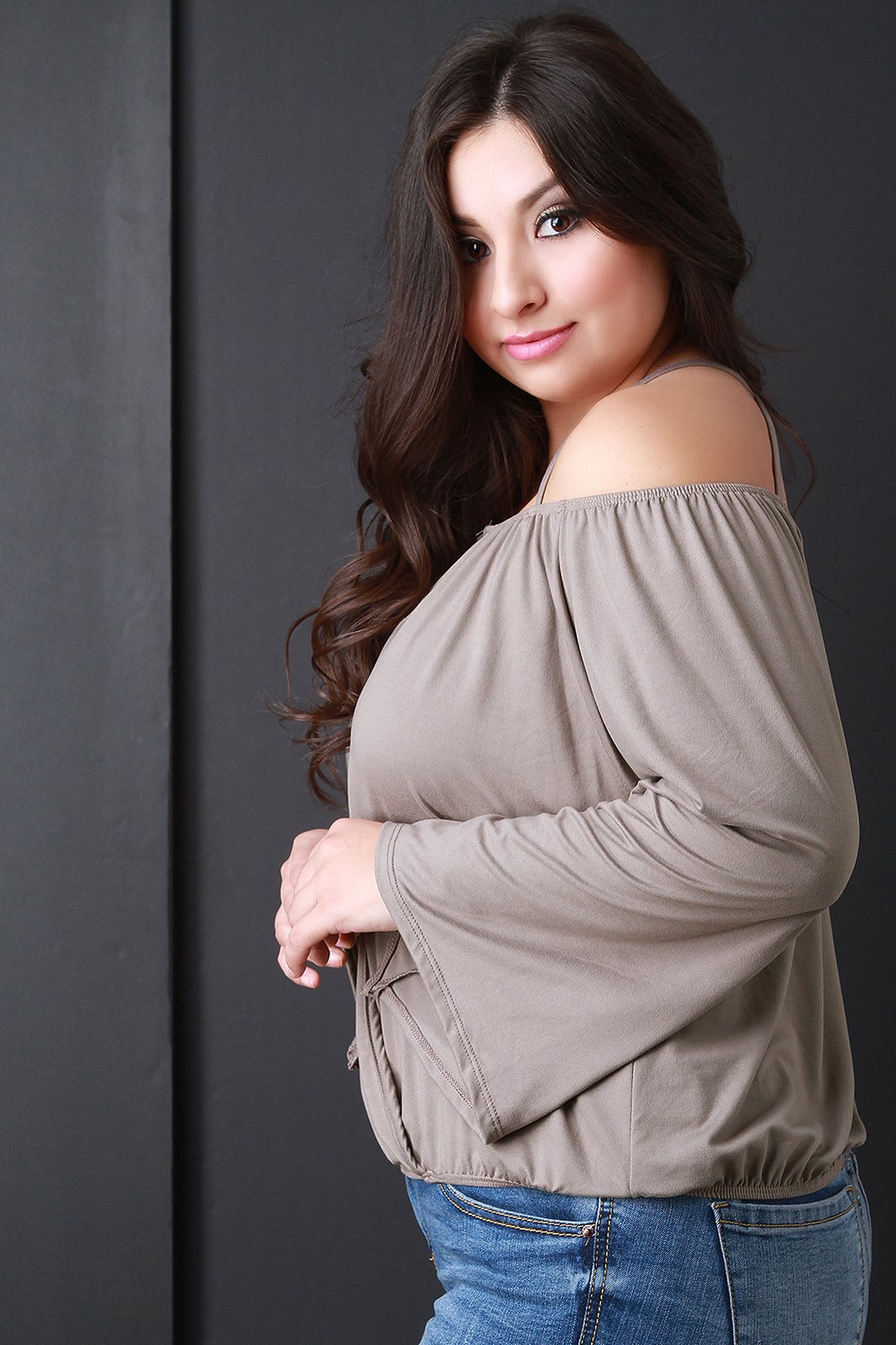 Surplice Spaghetti Strap Bardot Top