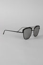 Textured Semi Rimless Wire Frame Sunglasses