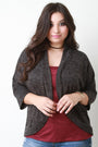 Static Knit Rounded Hem Cardigan