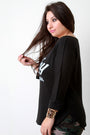 Wifey Material Graphic Quarter Sleeves Top