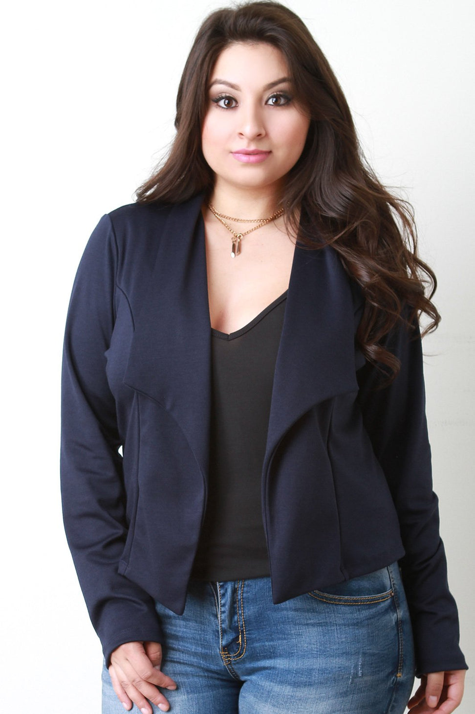 Flap Collar Blazer Jacket - NoveltyOne