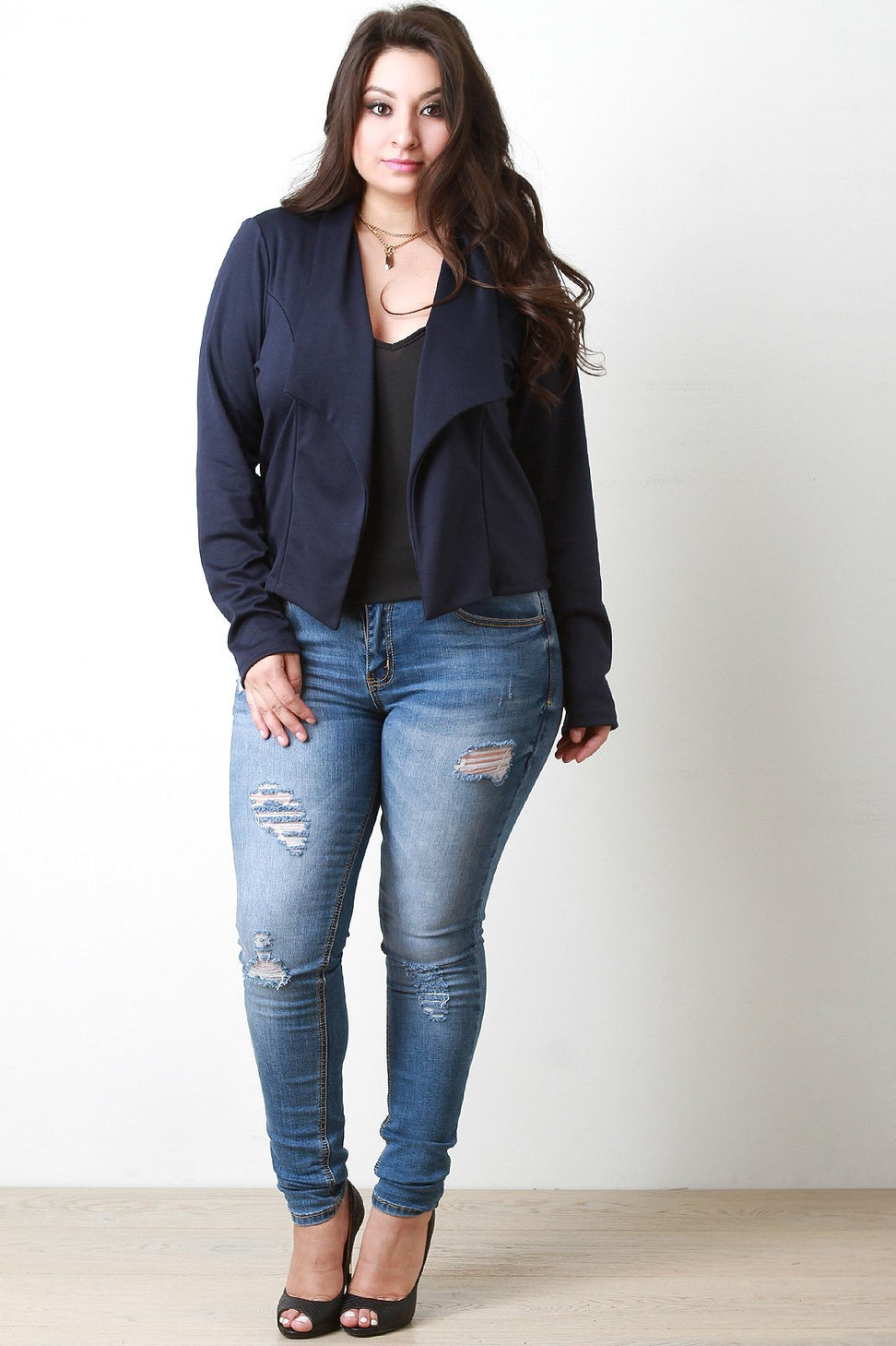 Flap Collar Blazer Jacket - NoveltyOne