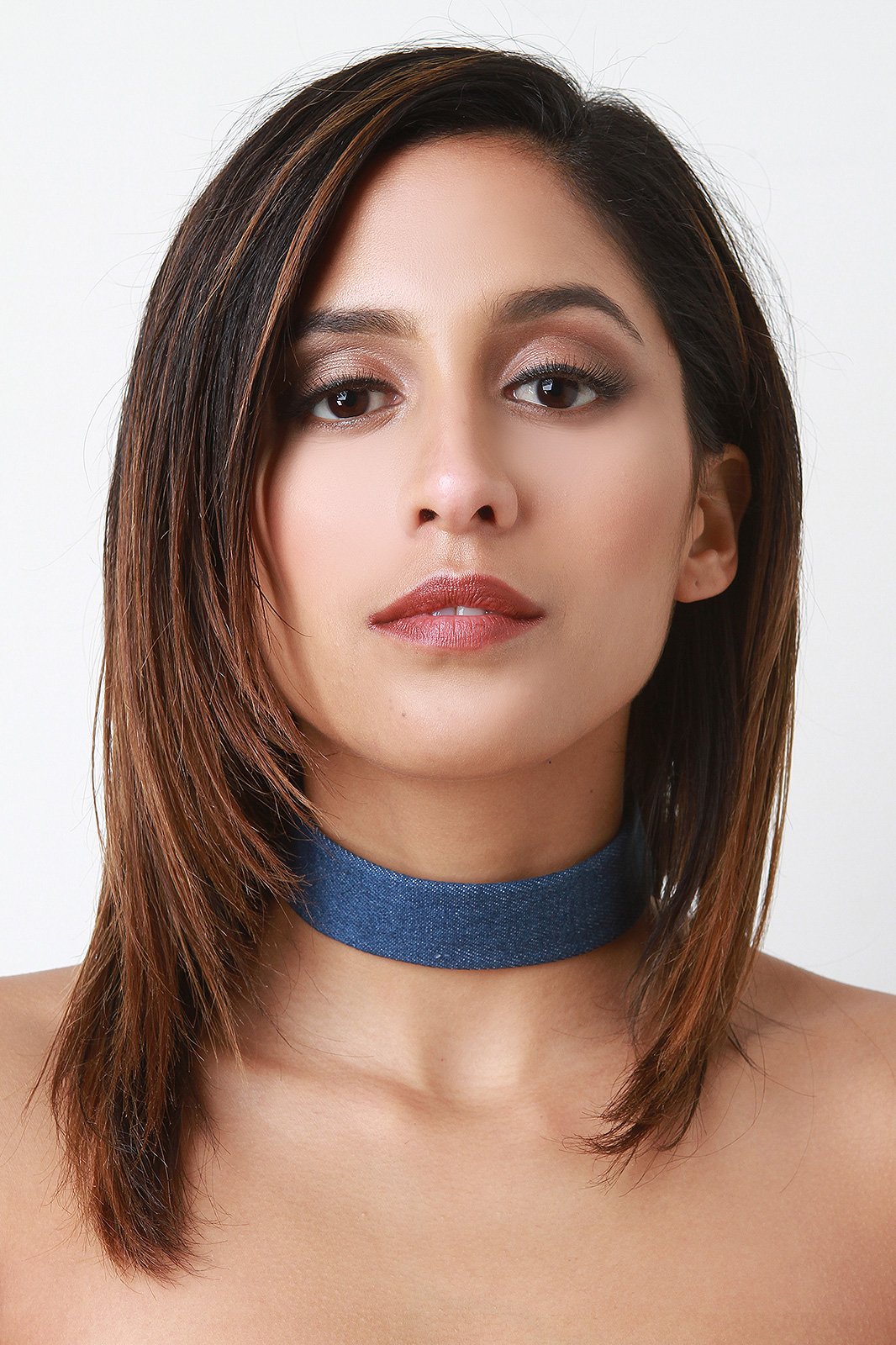 Wide Denim Choker