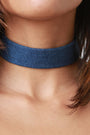 Wide Denim Choker
