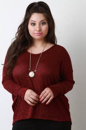 Knitted Drop Shoulder Loose Sweater