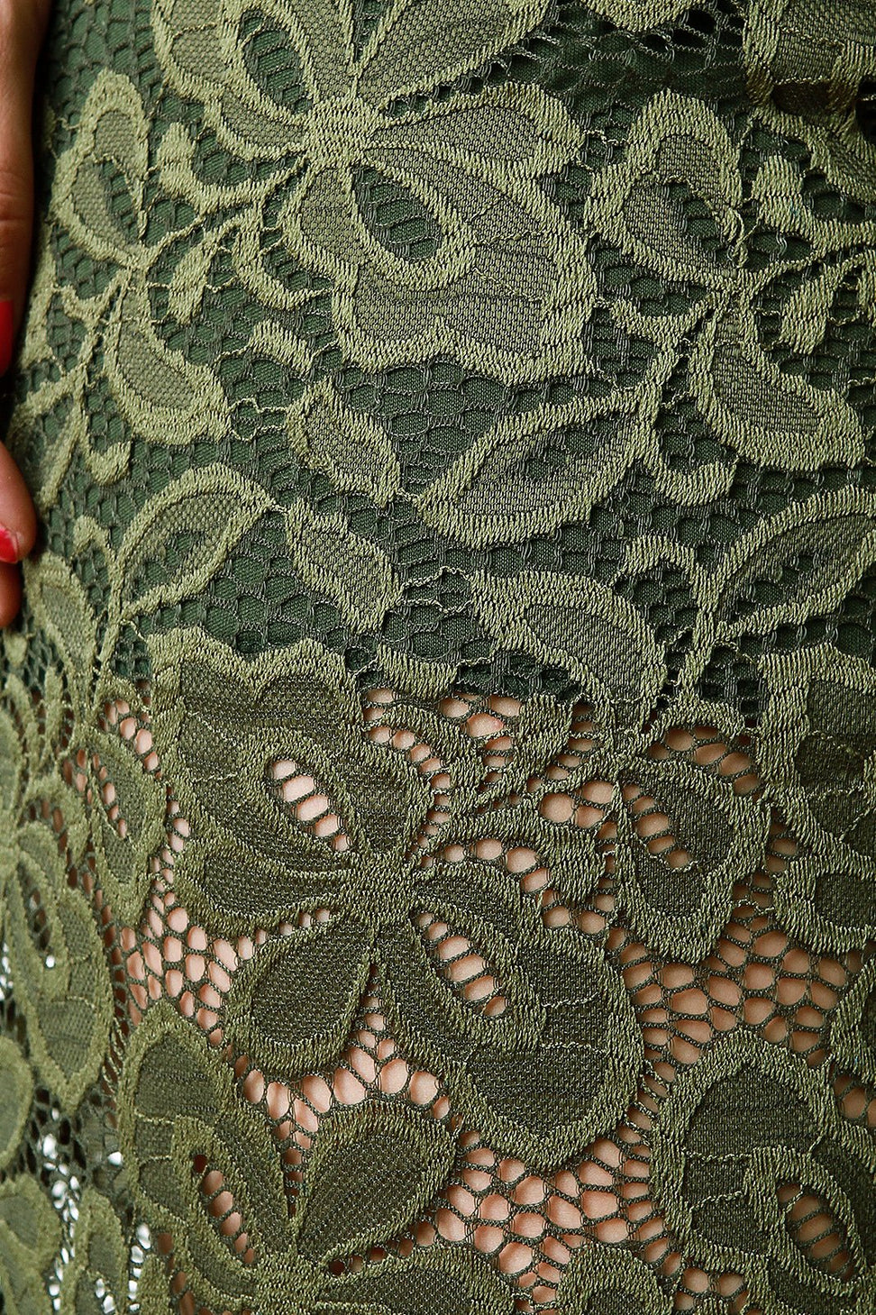 Floral Lace High Waist Wide Leg Pants