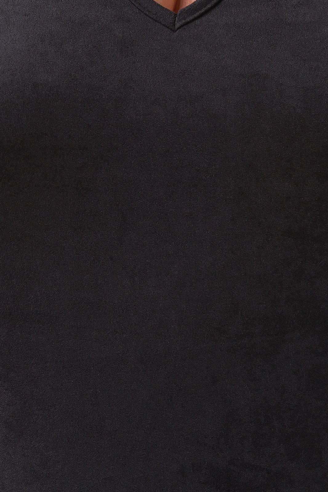 Crisscross V Neck Suede Bodycon Cami Dress