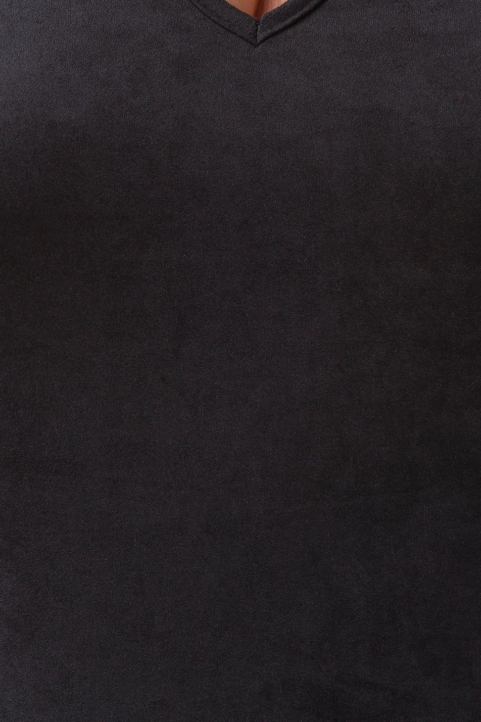 Crisscross V Neck Suede Bodycon Cami Dress