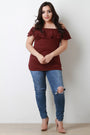 Jersey Knit Tiered Ruffle Top
