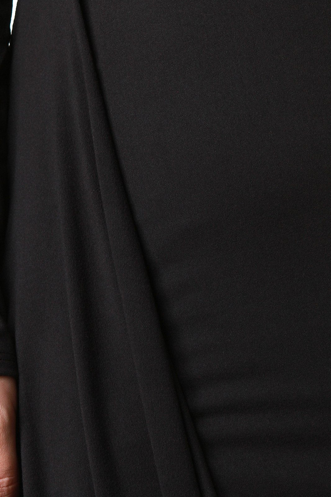 Mock Neck Keyhole Asymmetrical Drape Hem Dress - NoveltyOne