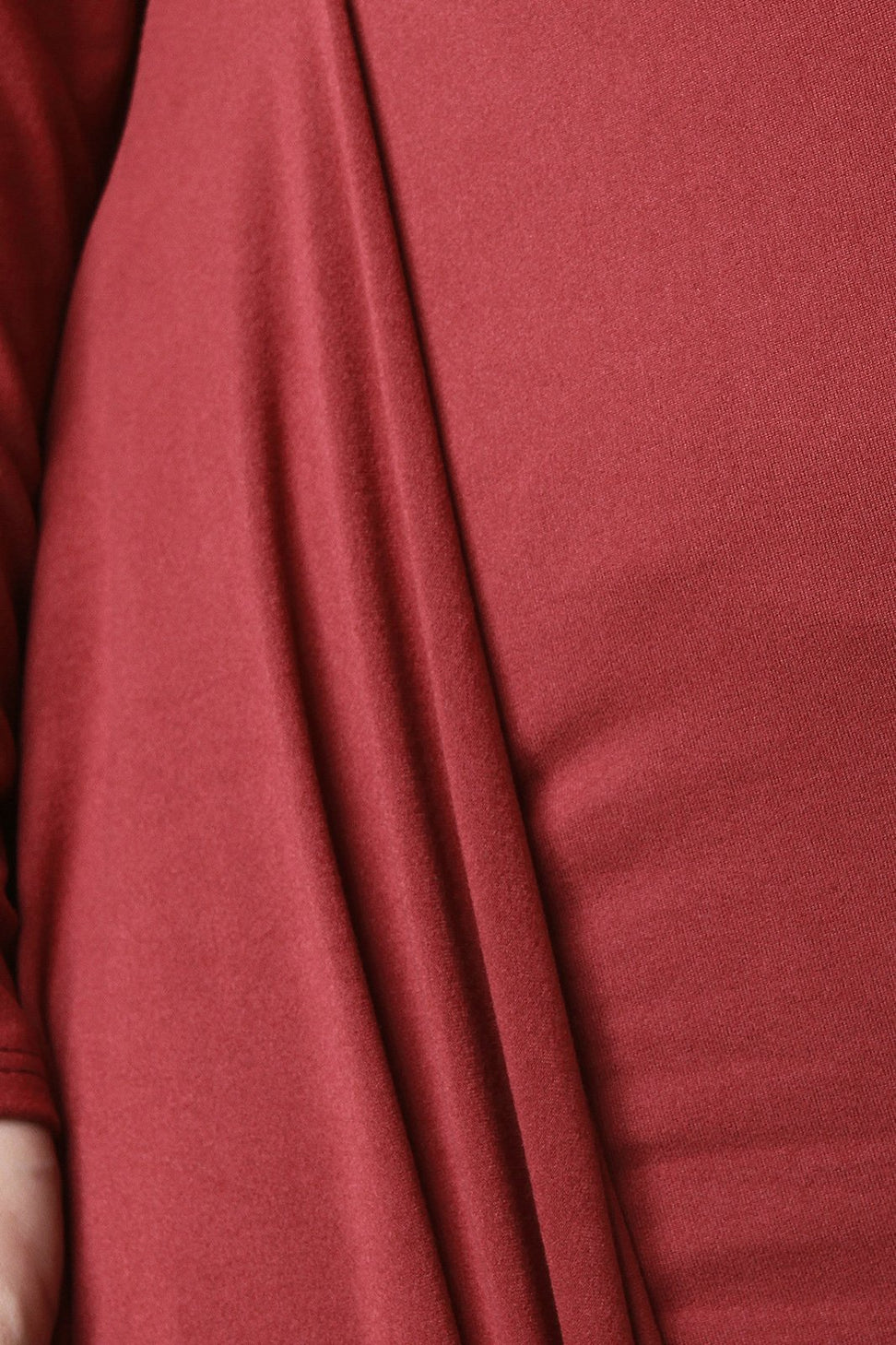 Mock Neck Keyhole Asymmetrical Drape Hem Dress - NoveltyOne