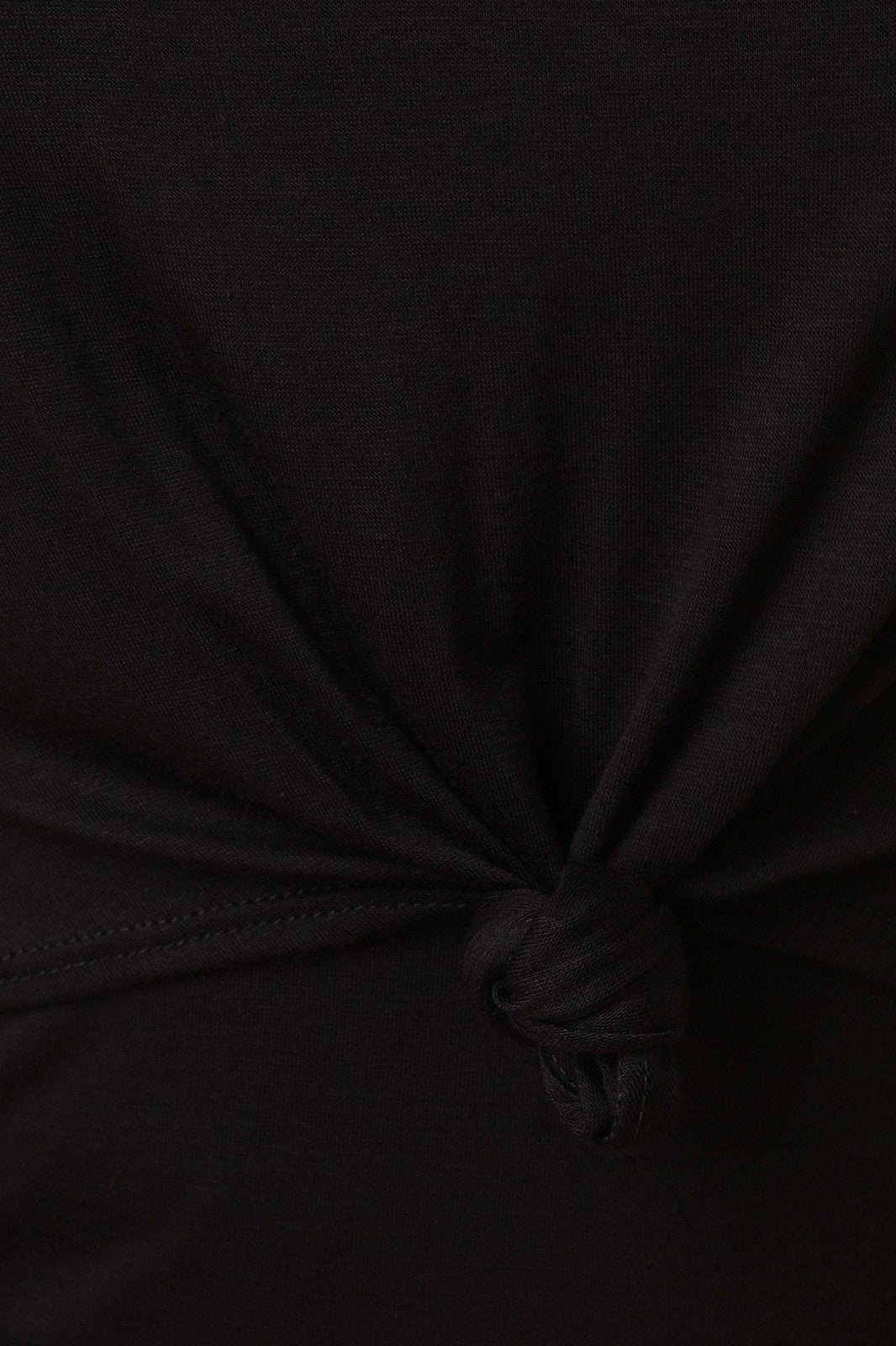 Knot Detail Crop Layer Round Neck Casual Dress