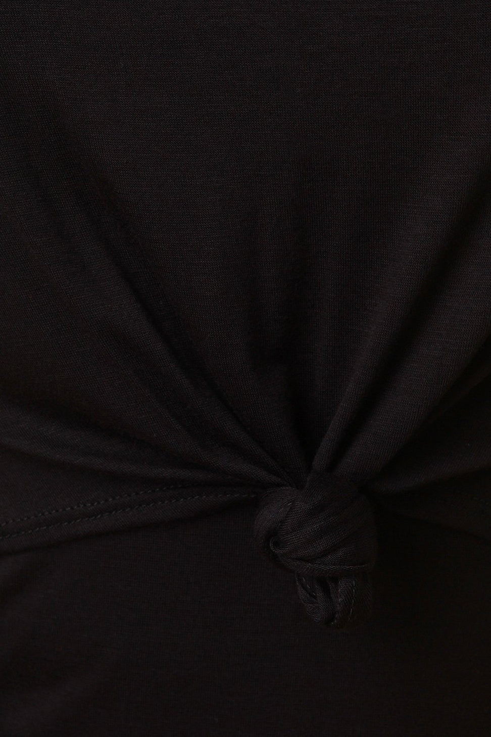 Knot Detail Crop Layer Round Neck Casual Dress