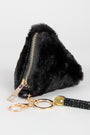 Faux Fur Pyramid Key Chain