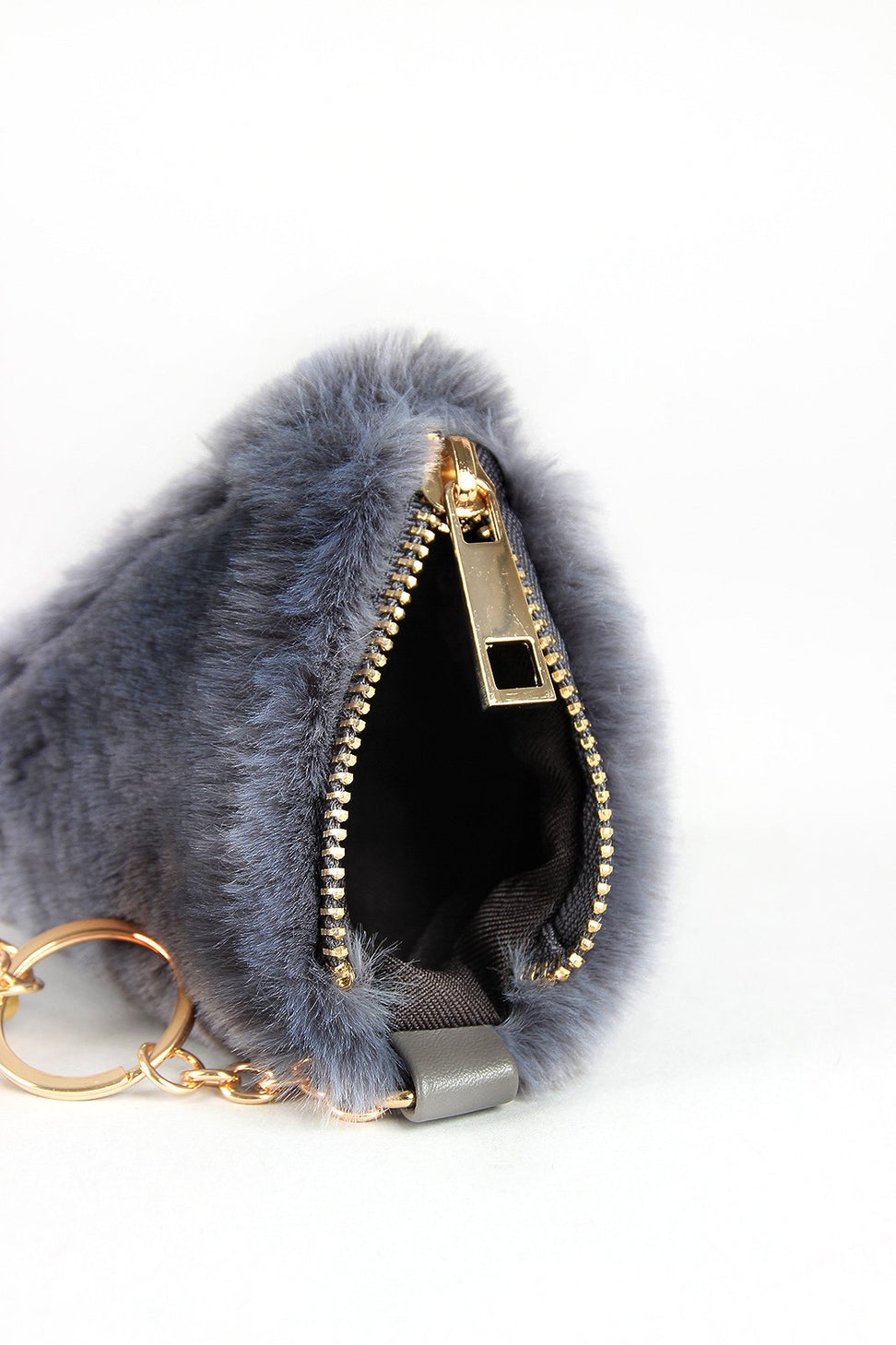 Faux Fur Pyramid Key Chain