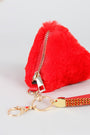 Faux Fur Pyramid Key Chain