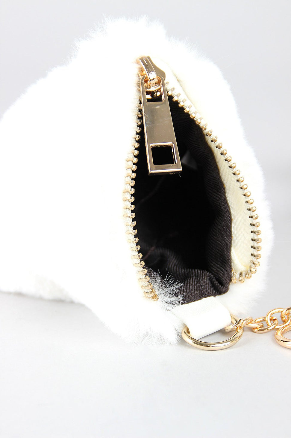 Faux Fur Pyramid Key Chain