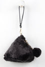Faux Fur Pyramid Wristlet
