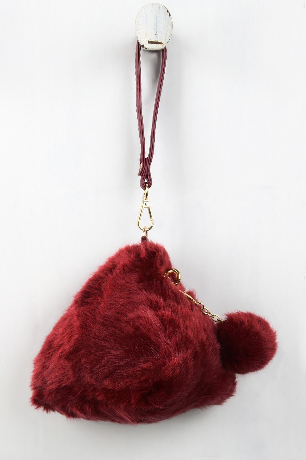 Faux Fur Pyramid Wristlet