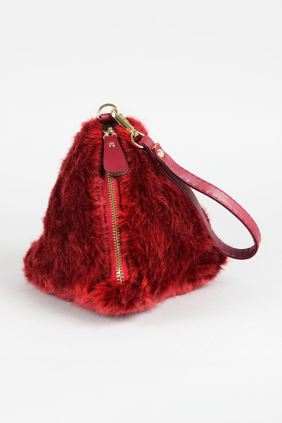 Faux Fur Pyramid Wristlet