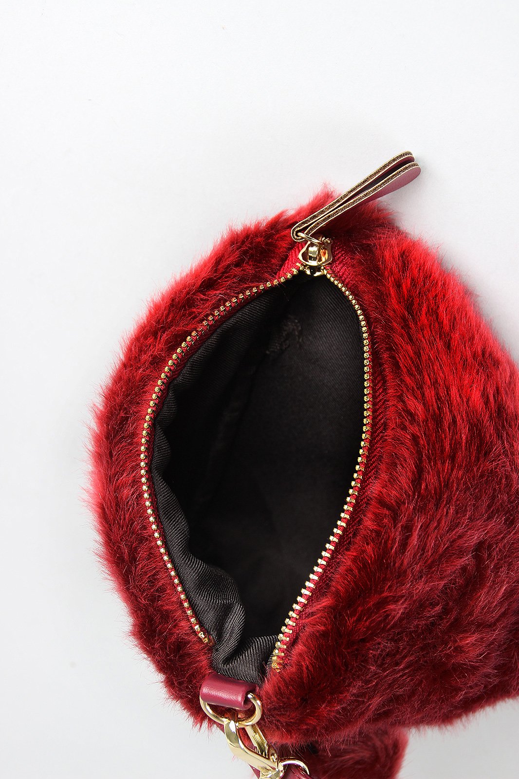 Faux Fur Pyramid Wristlet