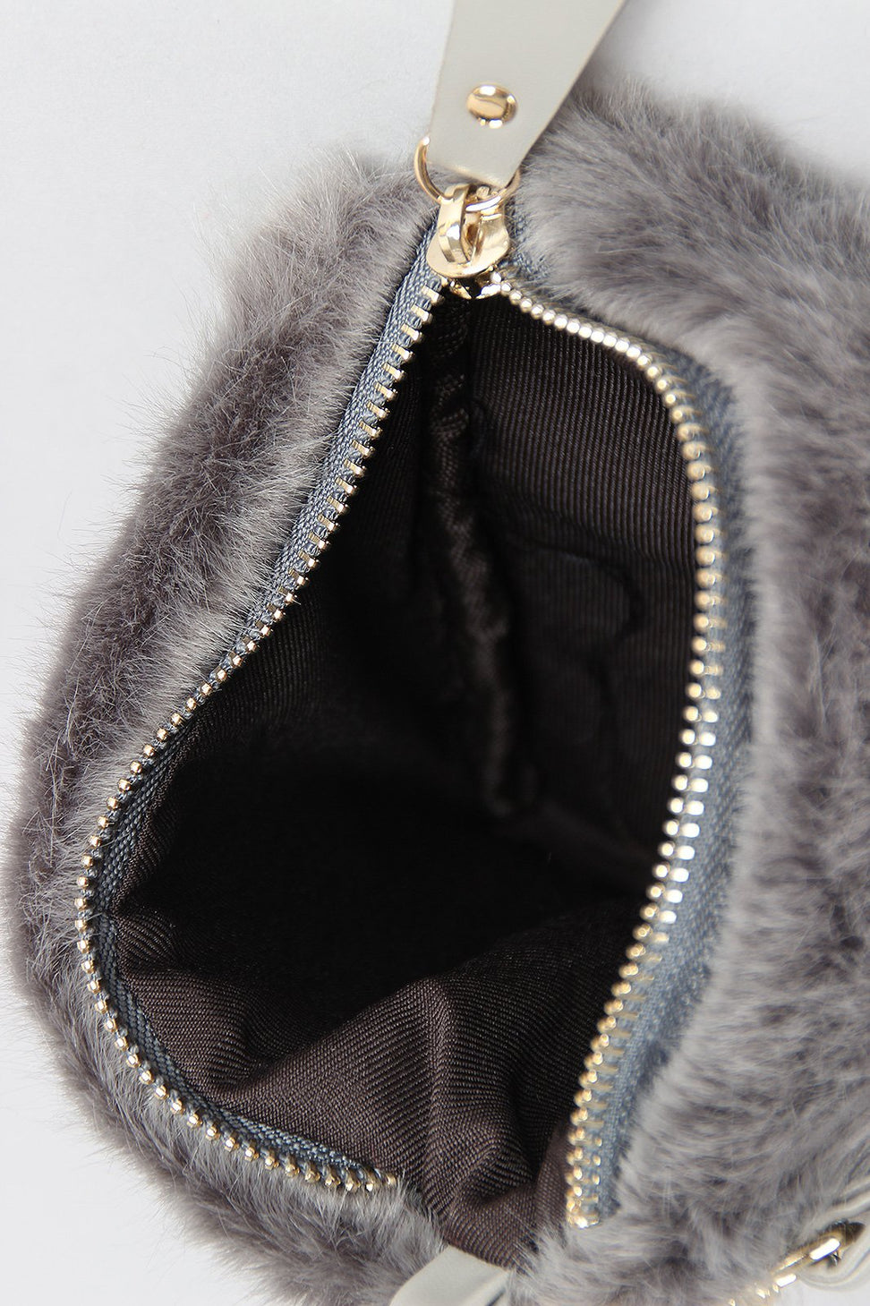 Faux Fur Pyramid Wristlet