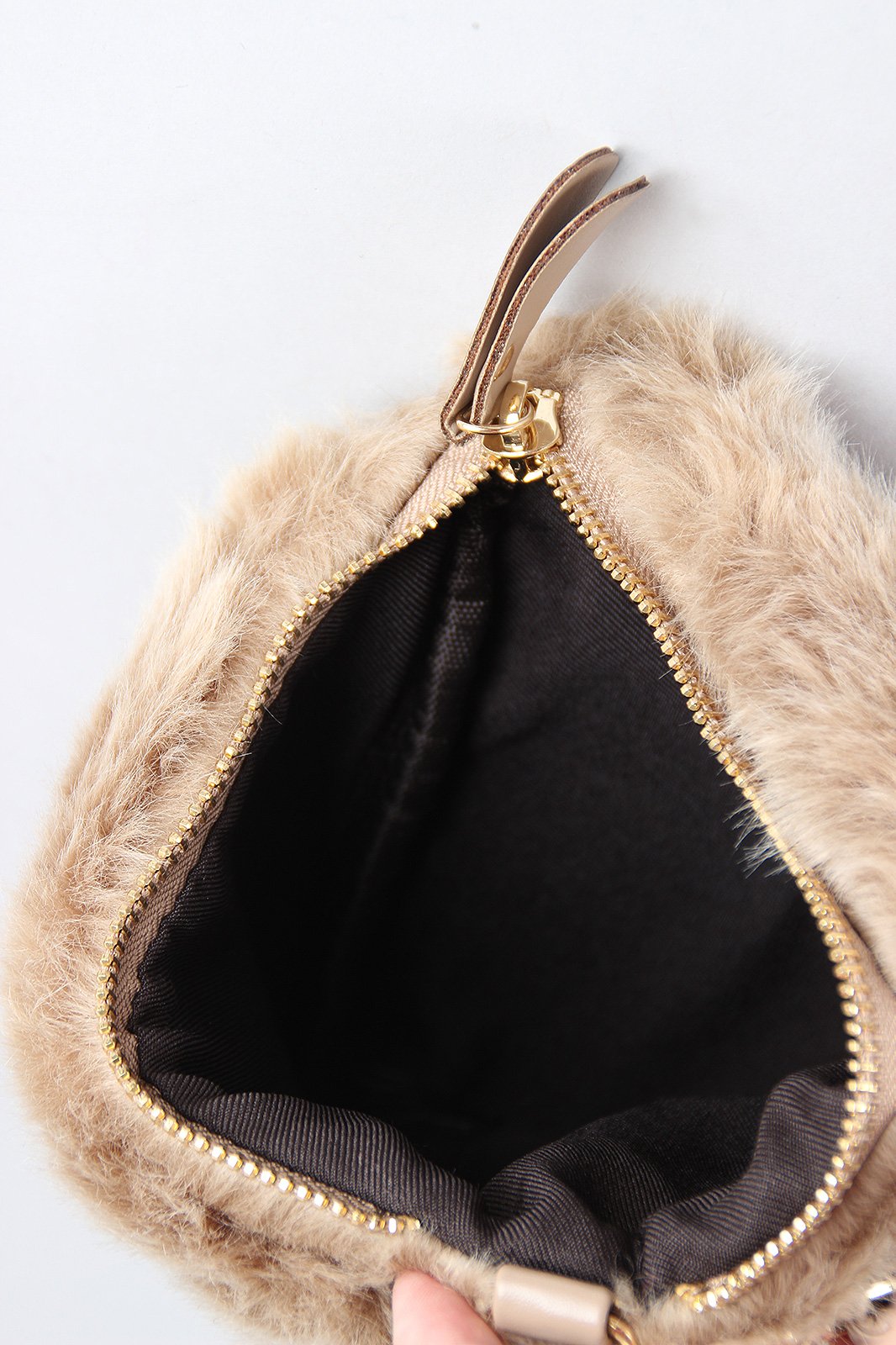 Faux Fur Pyramid Wristlet