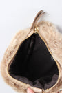 Faux Fur Pyramid Wristlet