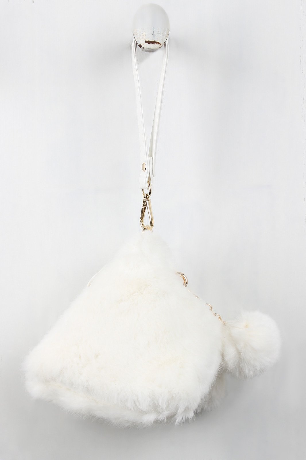 Faux Fur Pyramid Wristlet