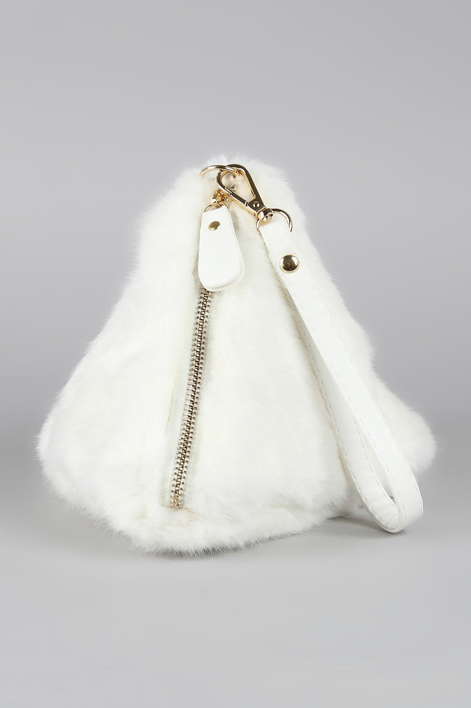 Faux Fur Pyramid Wristlet