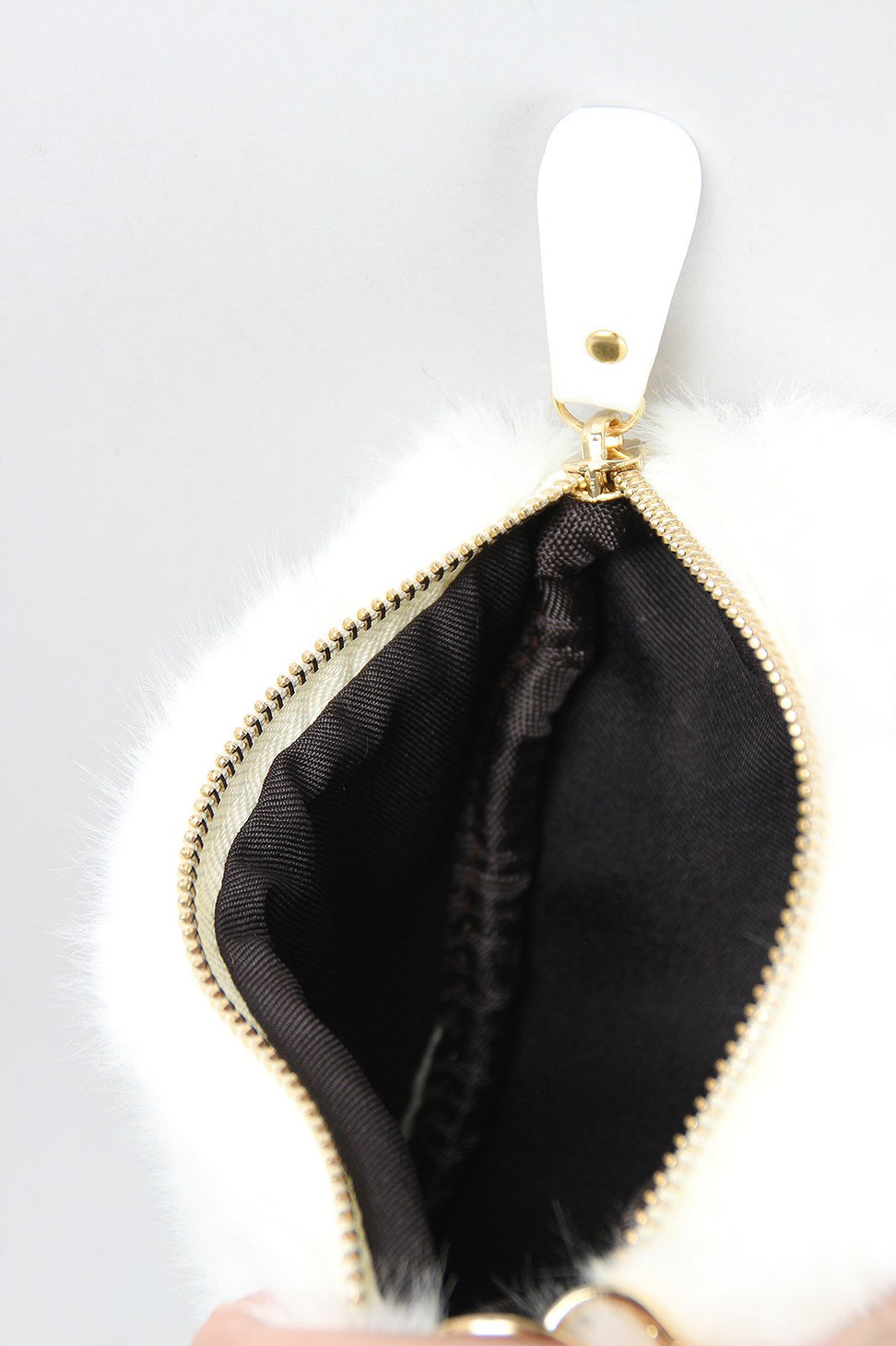 Faux Fur Pyramid Wristlet