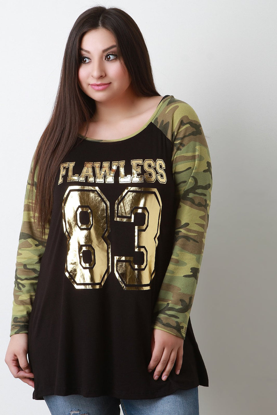 Flawless Camouflage Raglan Top - NoveltyOne