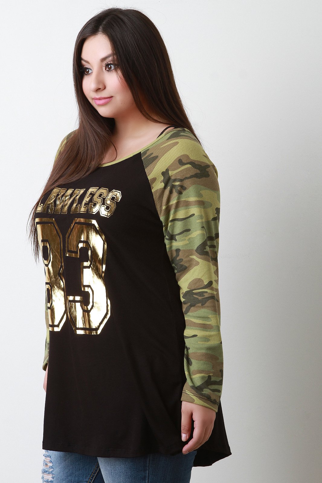 Flawless Camouflage Raglan Top - NoveltyOne