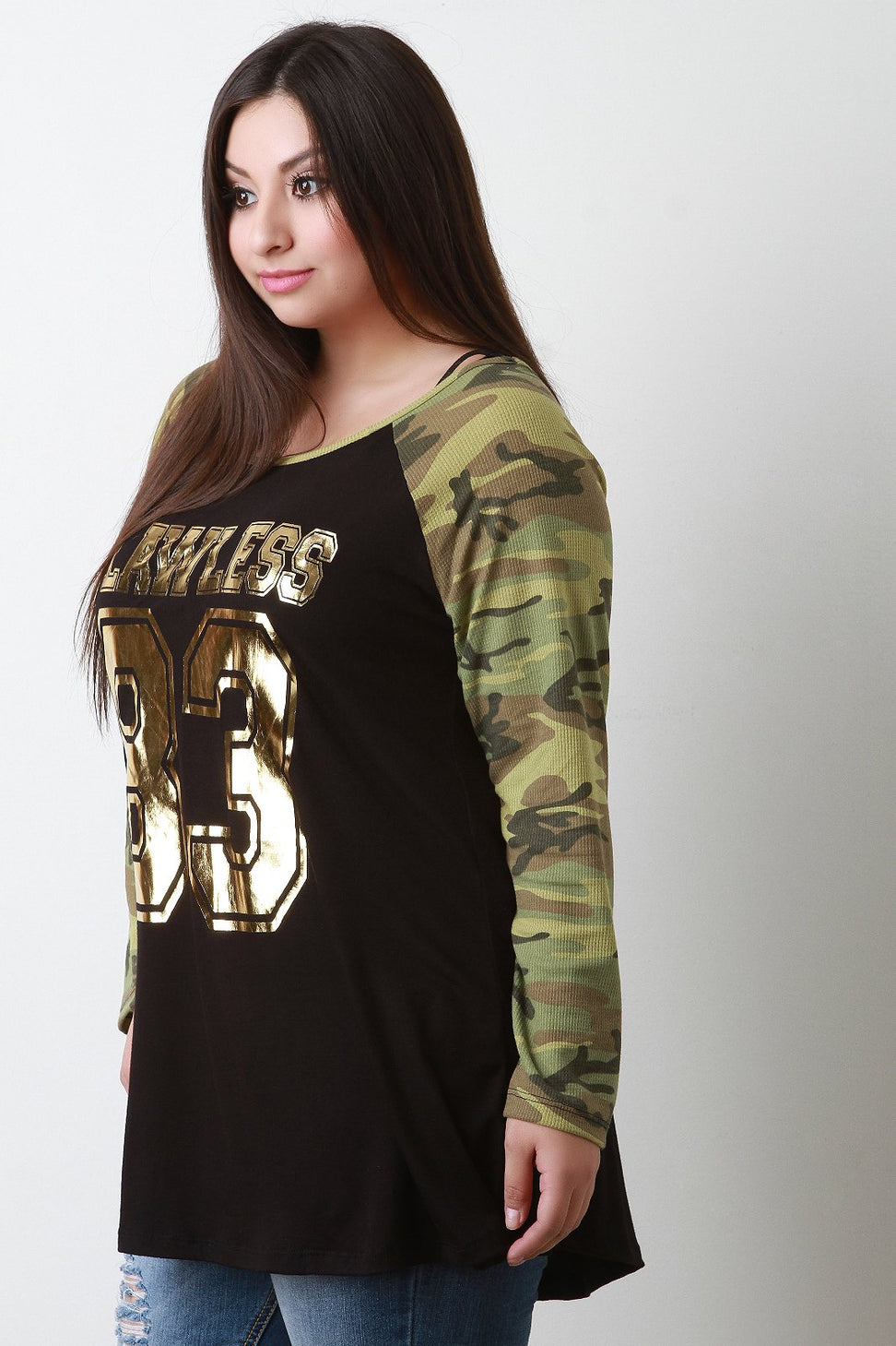 Flawless Camouflage Raglan Top - NoveltyOne