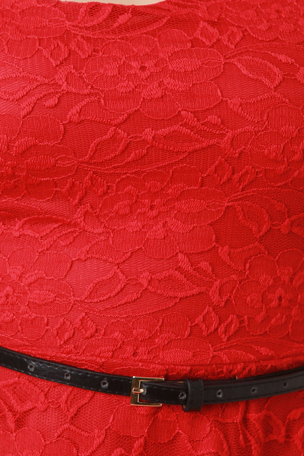 Cap Sleeve High Low Hem Lace Skater Dress