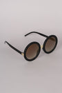 Mirrored Round Plastic Frame Sunglasses