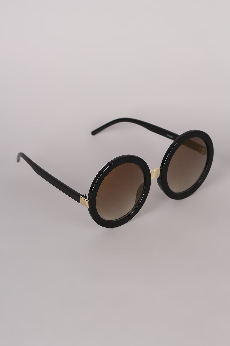 Mirrored Round Plastic Frame Sunglasses