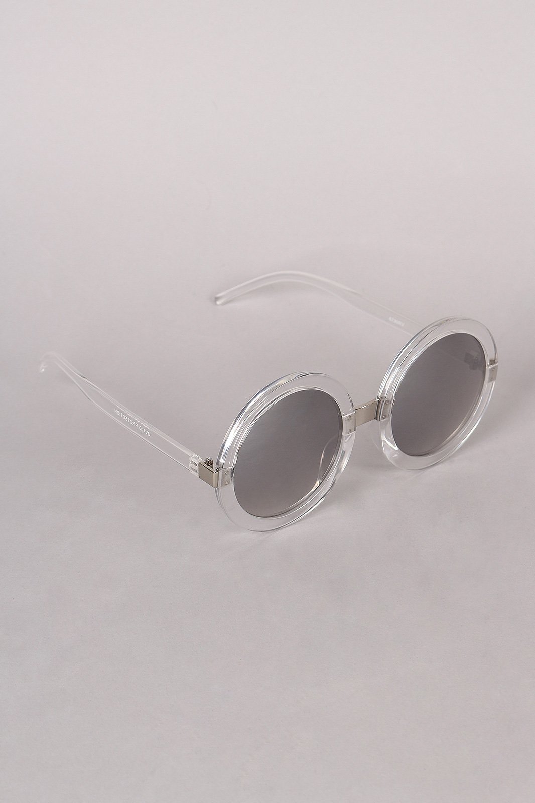 Mirrored Round Plastic Frame Sunglasses
