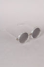 Mirrored Round Plastic Frame Sunglasses