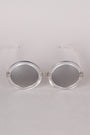 Mirrored Round Plastic Frame Sunglasses