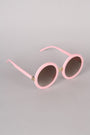 Mirrored Round Plastic Frame Sunglasses