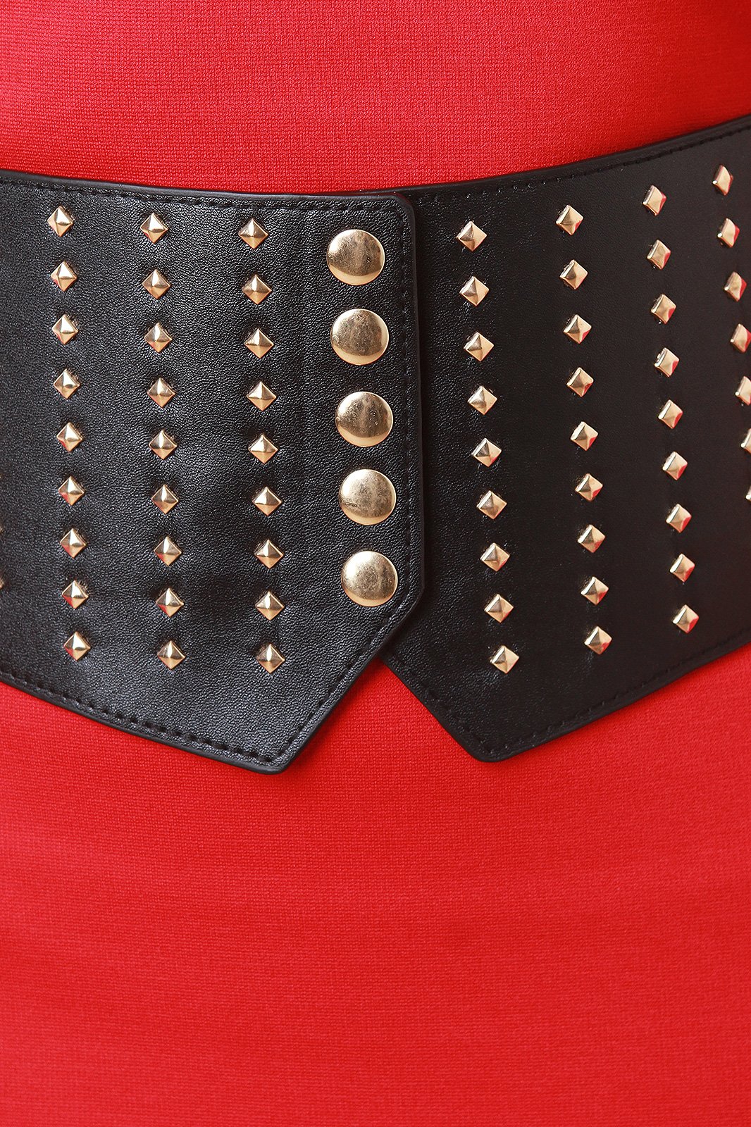 Studded Elastic Cummerbund Wide Belt