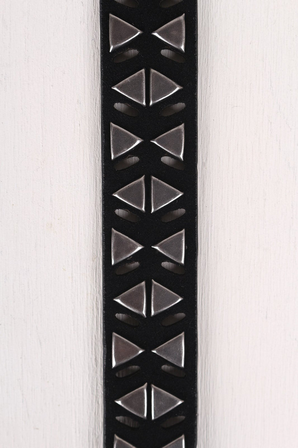 Triangles and Cut Outs Vegan Suede Belt