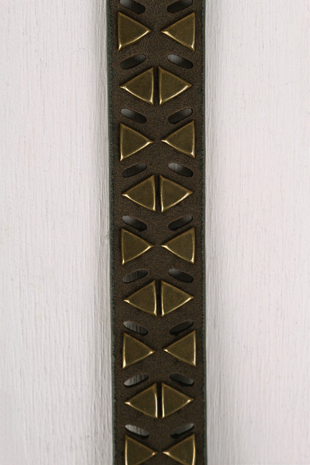 Triangles and Cut Outs Vegan Suede Belt