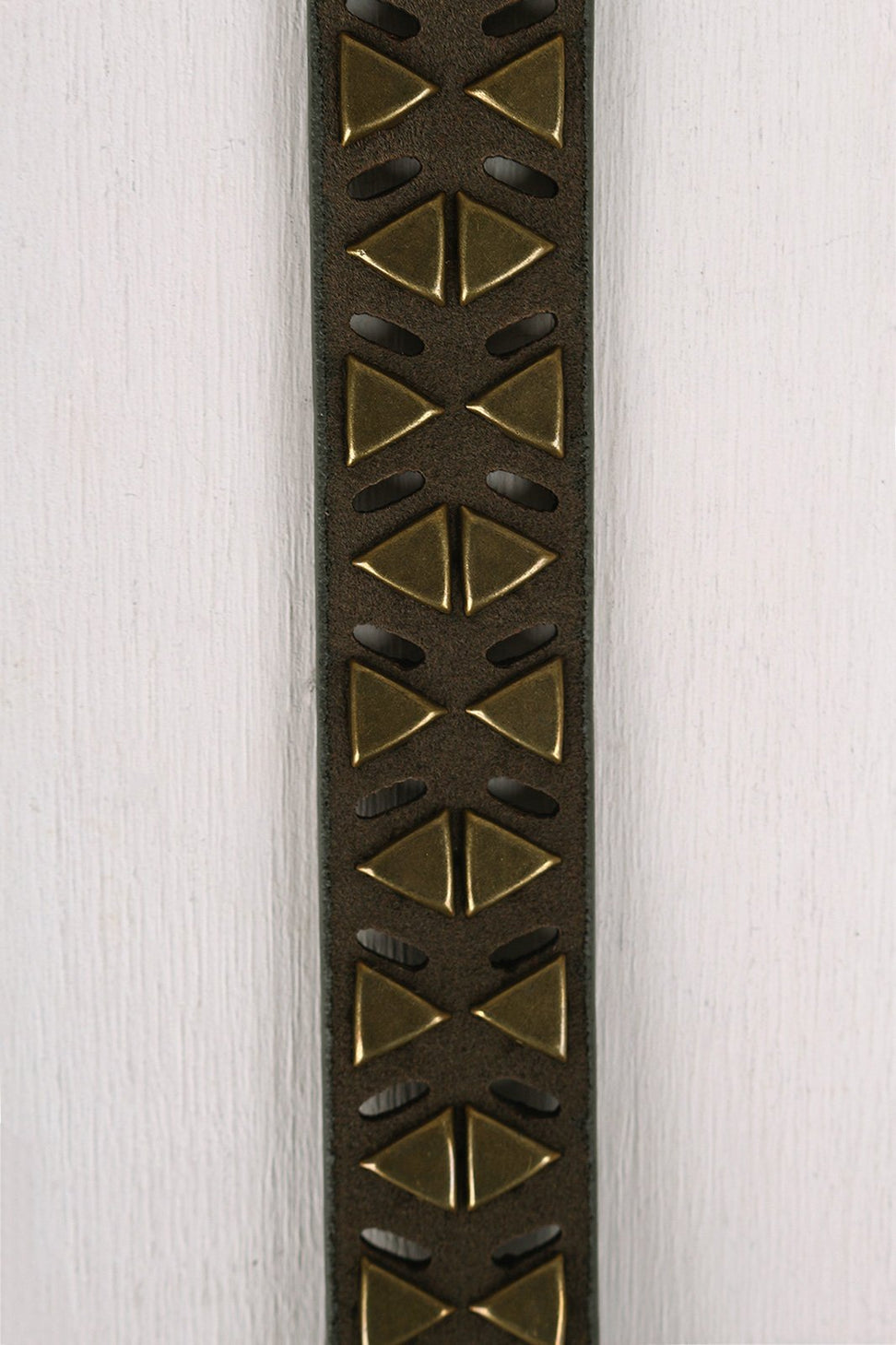 Triangles and Cut Outs Vegan Suede Belt