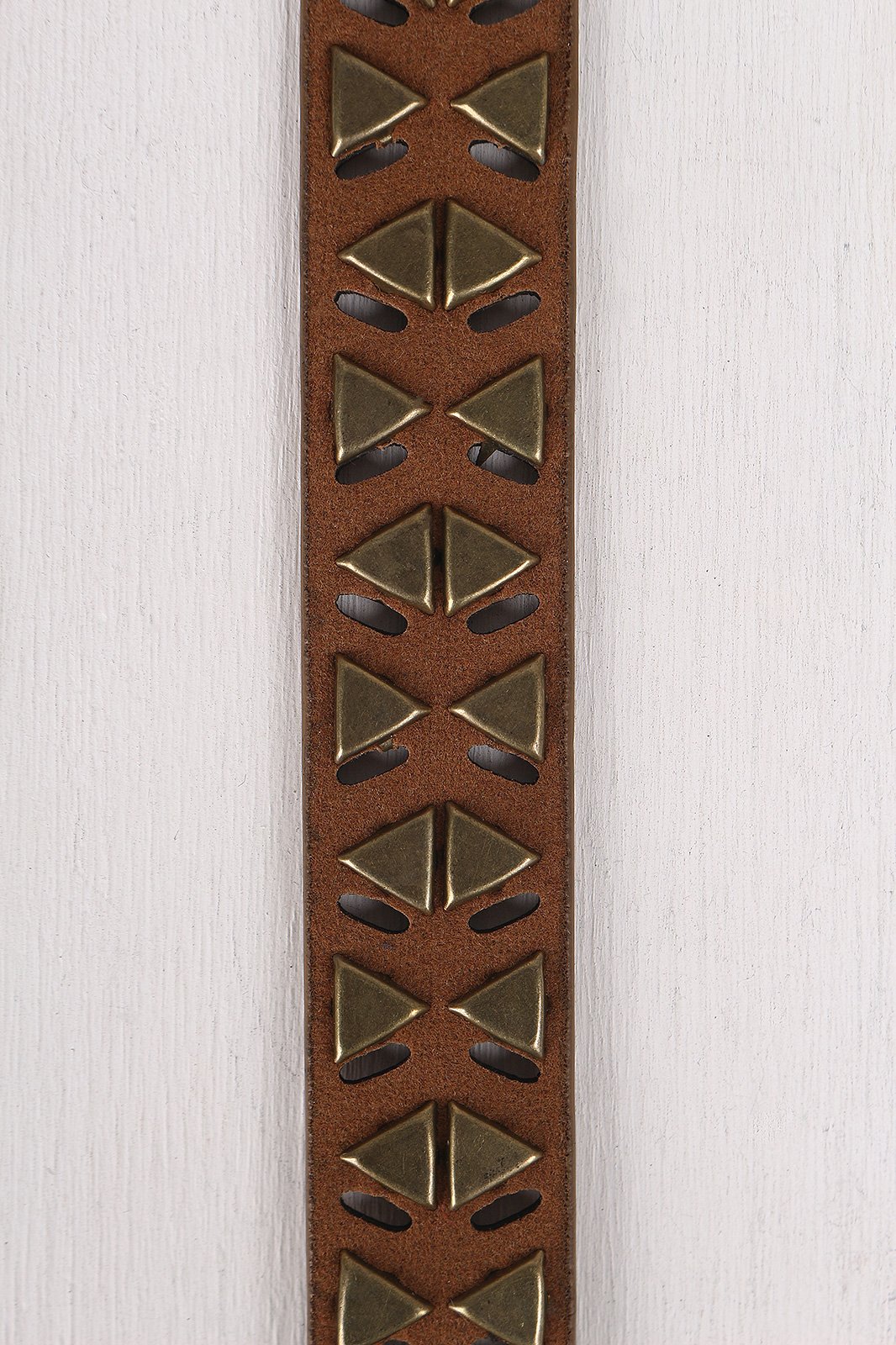 Triangles and Cut Outs Vegan Suede Belt